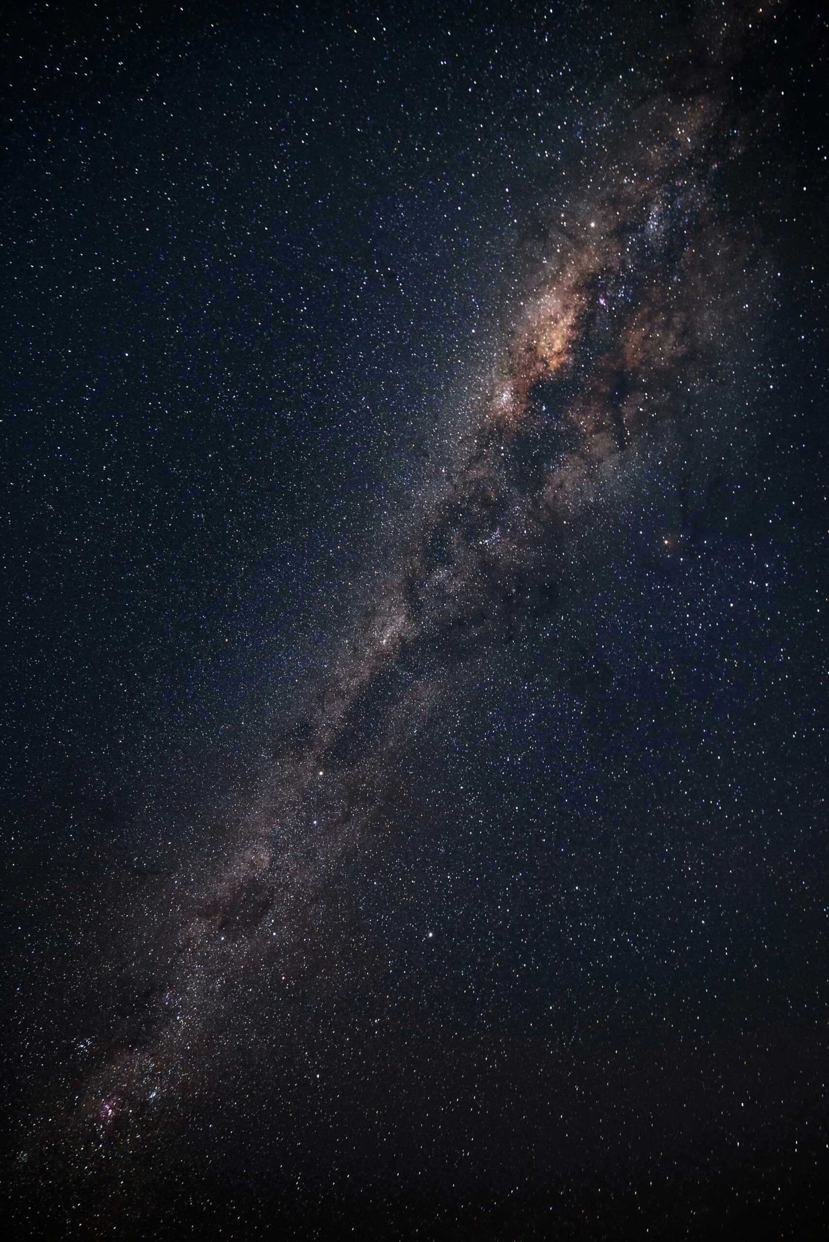 Breathtaking view of the Milky Way galaxy captured at night in Punta Ballena, Uruguay.