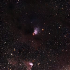 LBN782 Nebula and surrounding dust clouds